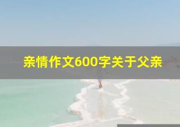 亲情作文600字关于父亲