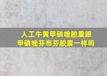 人工牛黄甲硝唑胶囊跟甲硝唑芬布芬胶囊一样吗