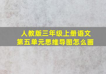 人教版三年级上册语文第五单元思维导图怎么画