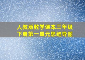 人教版数学课本三年级下册第一单元思维导图