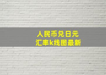 人民币兑日元汇率k线图最新