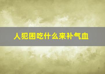 人犯困吃什么来补气血