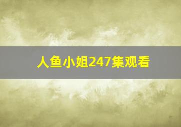 人鱼小姐247集观看