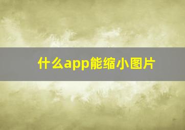 什么app能缩小图片