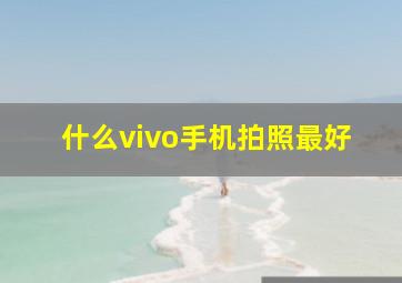 什么vivo手机拍照最好