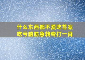 什么东西都不爱吃答案吃亏脑筋急转弯打一肖