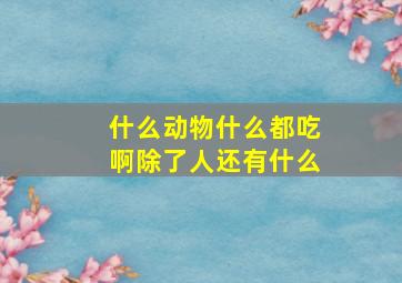 什么动物什么都吃啊除了人还有什么