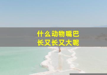 什么动物嘴巴长又长又大呢