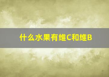 什么水果有维C和维B