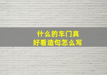 什么的车门真好看造句怎么写