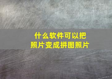 什么软件可以把照片变成拼图照片