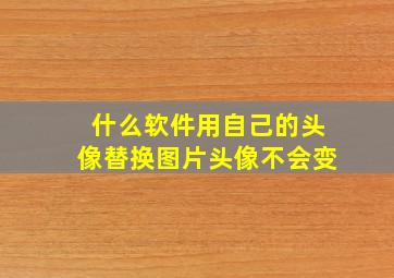 什么软件用自己的头像替换图片头像不会变