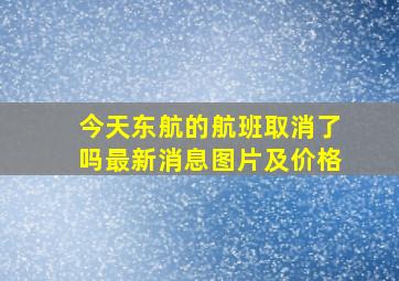 今天东航的航班取消了吗最新消息图片及价格