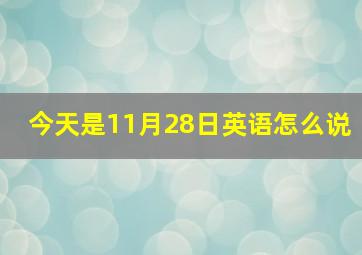 今天是11月28日英语怎么说