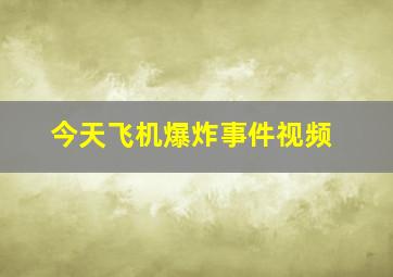 今天飞机爆炸事件视频