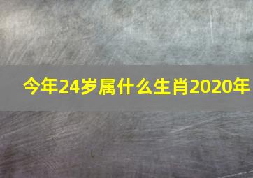 今年24岁属什么生肖2020年