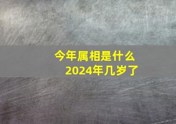 今年属相是什么2024年几岁了