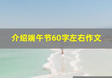 介绍端午节60字左右作文