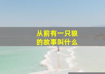 从前有一只狼的故事叫什么