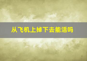 从飞机上掉下去能活吗