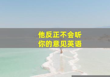 他反正不会听你的意见英语