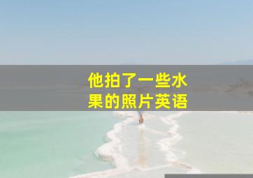 他拍了一些水果的照片英语