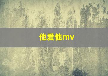 他爱他mv