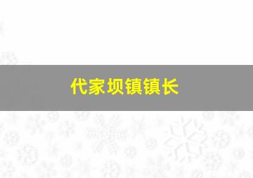 代家坝镇镇长