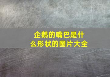 企鹅的嘴巴是什么形状的图片大全