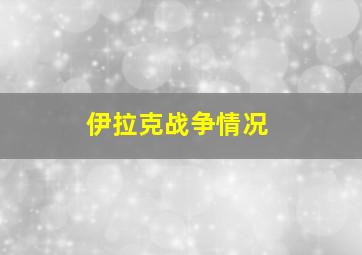 伊拉克战争情况