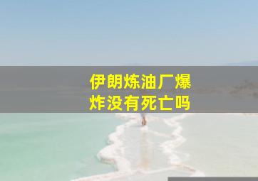 伊朗炼油厂爆炸没有死亡吗