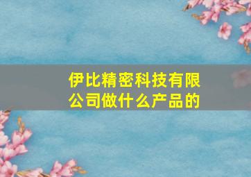 伊比精密科技有限公司做什么产品的