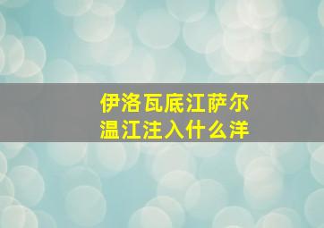 伊洛瓦底江萨尔温江注入什么洋