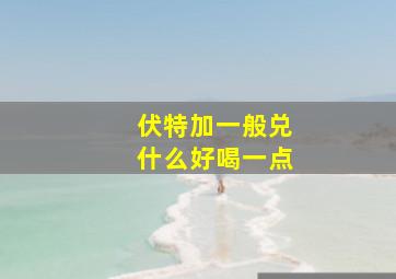 伏特加一般兑什么好喝一点