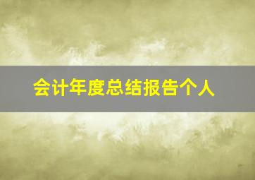 会计年度总结报告个人