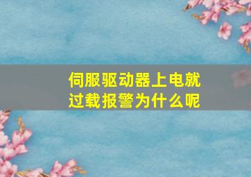 伺服驱动器上电就过载报警为什么呢