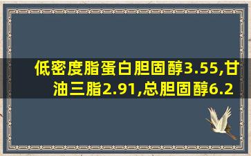 低密度脂蛋白胆固醇3.55,甘油三脂2.91,总胆固醇6.21.