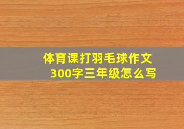 体育课打羽毛球作文300字三年级怎么写