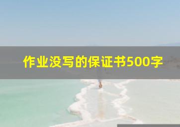 作业没写的保证书500字