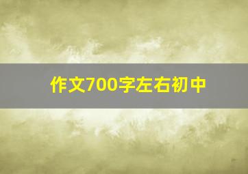 作文700字左右初中