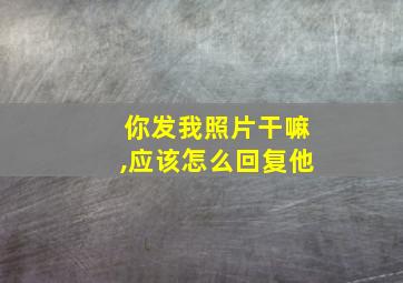 你发我照片干嘛,应该怎么回复他