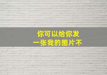 你可以给你发一张我的图片不