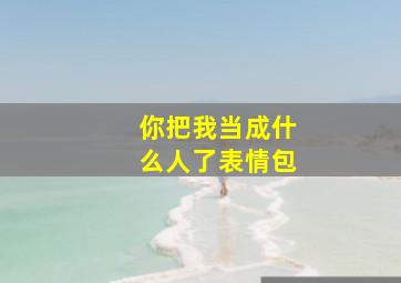 你把我当成什么人了表情包