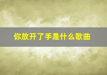 你放开了手是什么歌曲