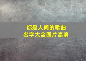 你是人间的歌曲名字大全图片高清