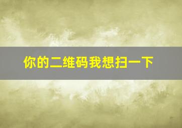 你的二维码我想扫一下