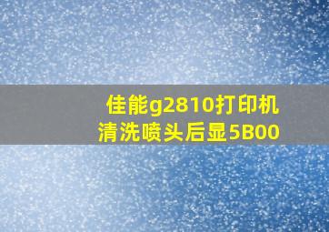 佳能g2810打印机清洗喷头后显5B00