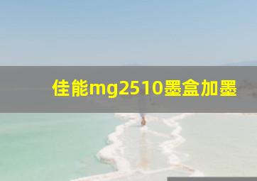 佳能mg2510墨盒加墨