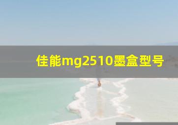 佳能mg2510墨盒型号