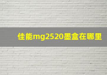 佳能mg2520墨盒在哪里